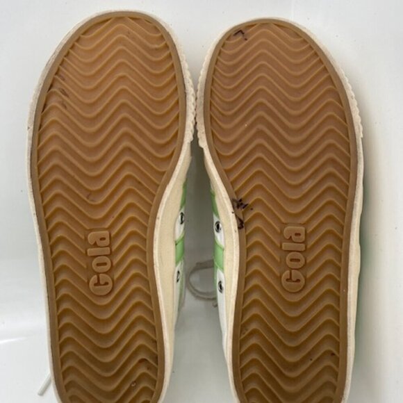 GOLA White Green Canvas Mark Cox Tennis Shoes Sneakers Sz 7 - Picture 12 of 13